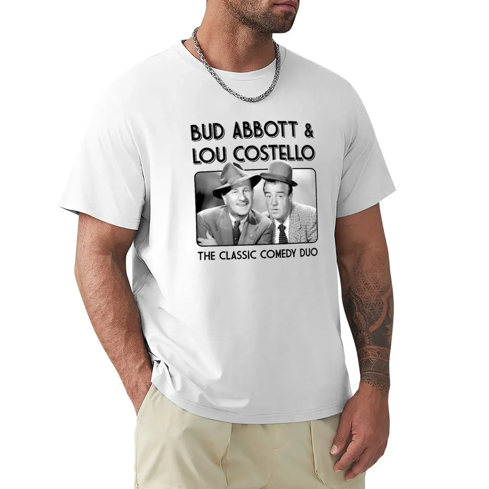 Bud Abbott & Lou Costello T-Shirt heavyweights cute tops workout shirts for men