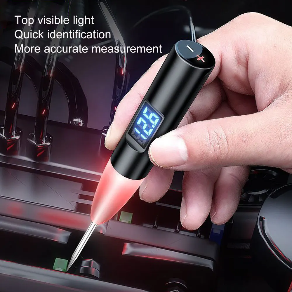 Car Voltage Line Tester LED Digital Display Electrical Line Pen Circuit Inspection and Diagnostic Probe Specialized Tool