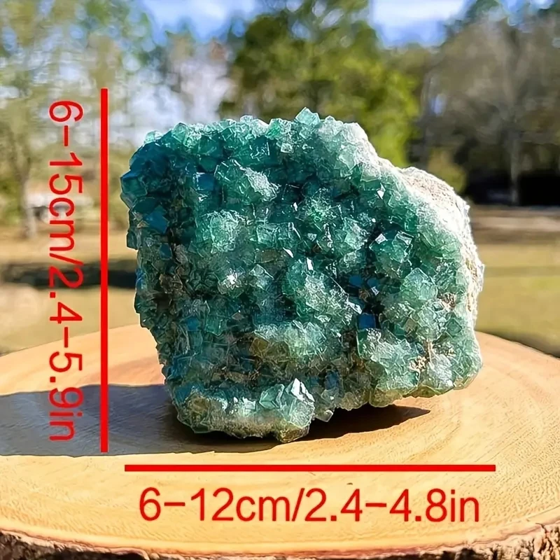 1pcNatural Green Fluorite Crystal Cluster Unique Gemstone for Jewelry, Home Office Decor, DIY Crafts Holiday Gift