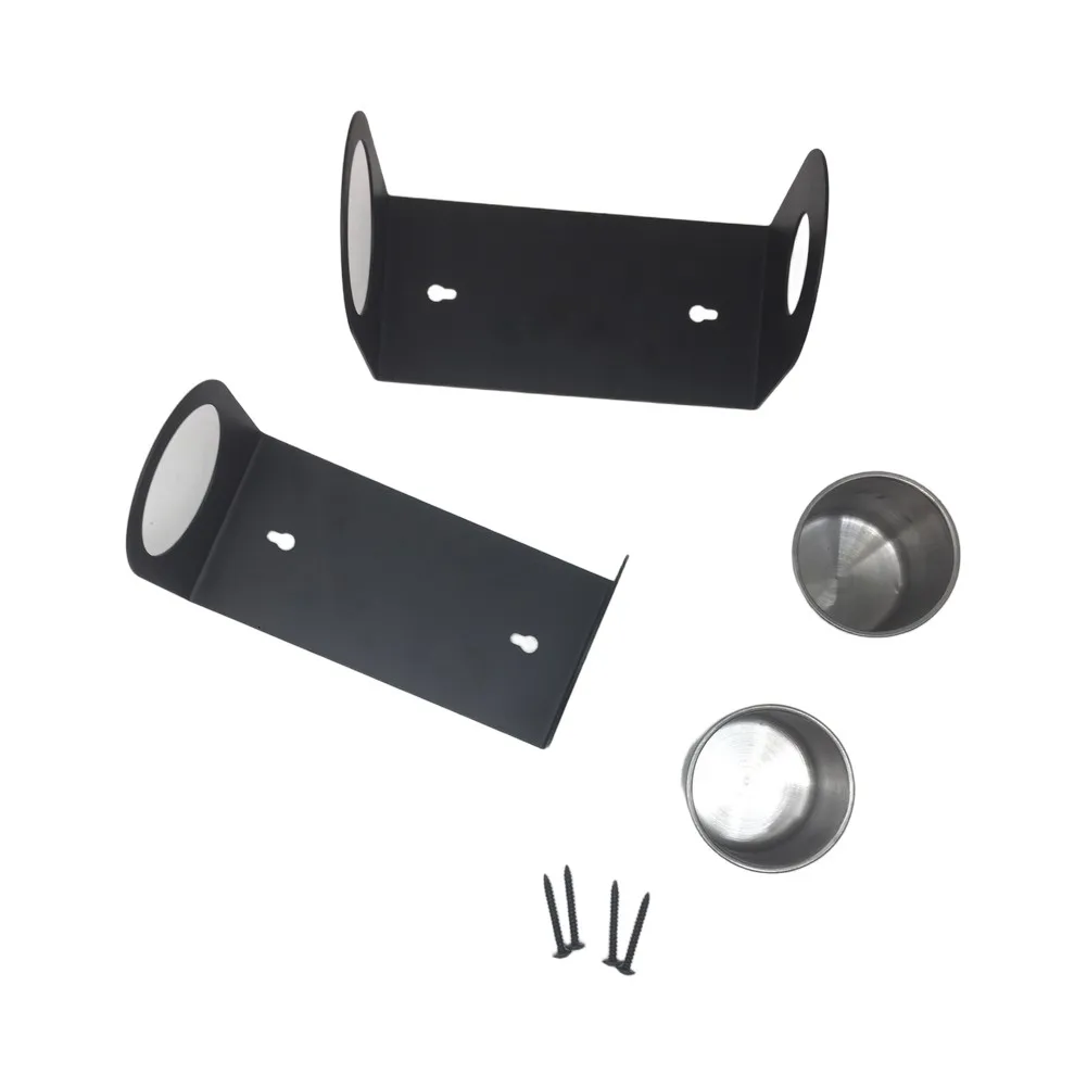 Wall Mounted Funnel Holder Set 2PCS with Carbon Steel Construction and 300ml Drip Trays for Workshops Wall Mounted