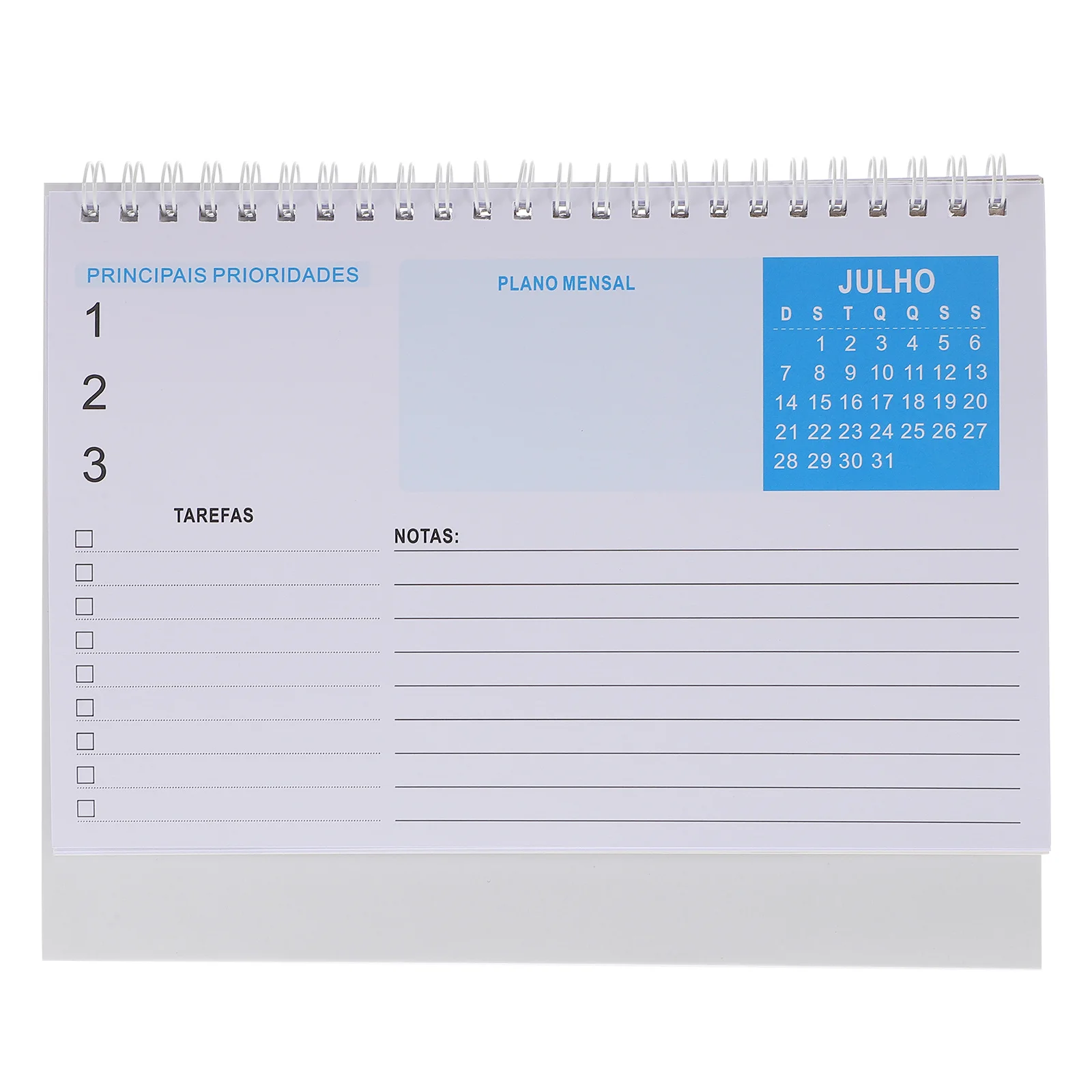 

1 Book Desktop Calendar 2024 Brazil Holiday Edition Mini Tabletop Calendar For Home Office Decor Standing Daily Planner Paper