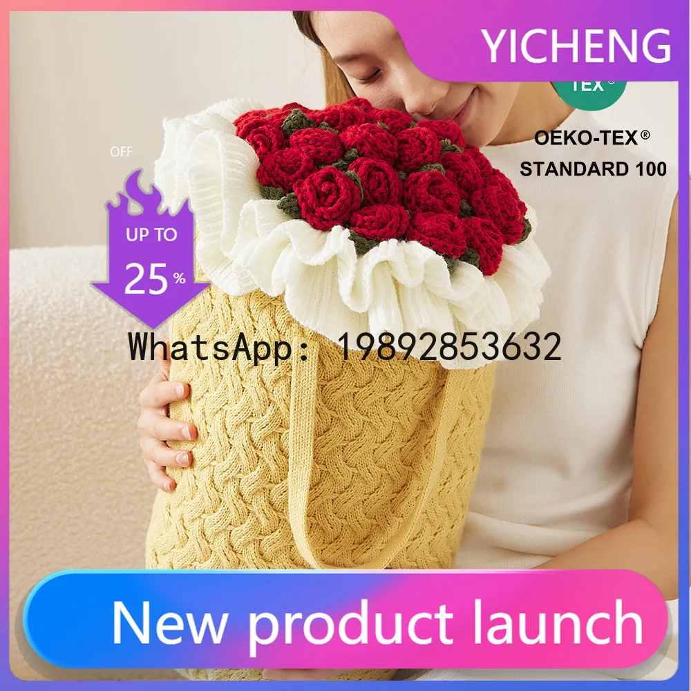 SLT Bouquet Pillow Removable Cushion Handmade DIY Flower Pillow Cover Core Pillow Cushion for Sofa