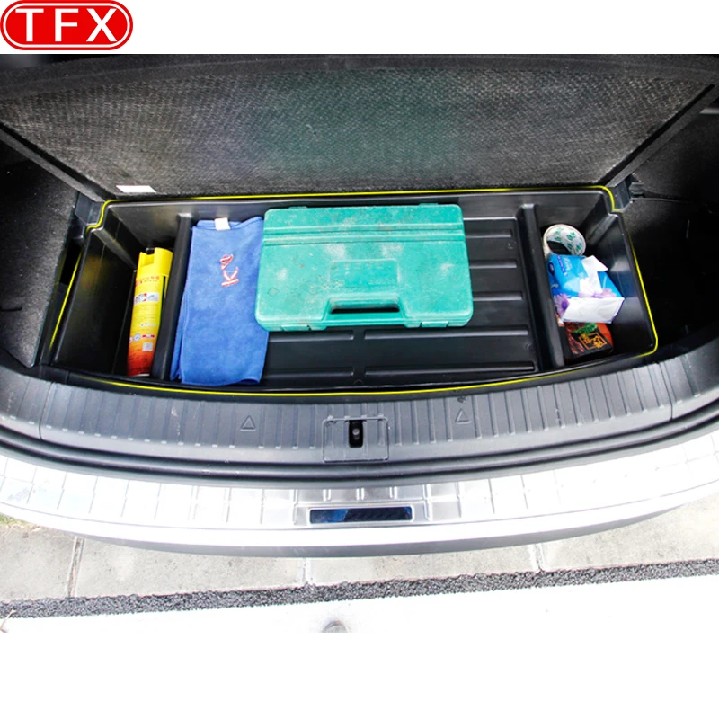 For Skoda Kodiaq 2017-2020 Car Spare Tire Storage Box Rear Trunk Tail Box Spare Wheel Organizer Auto Modification Accessories