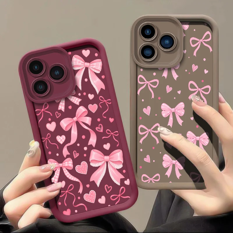 Bow Tie Pattern Case For Moto G35 G34 G32 G15 G14 G30 G06 G05 G04S G37 G17 Power G40 Fusion G9 Play Soft Anti Scratch Cases Capa - view 4