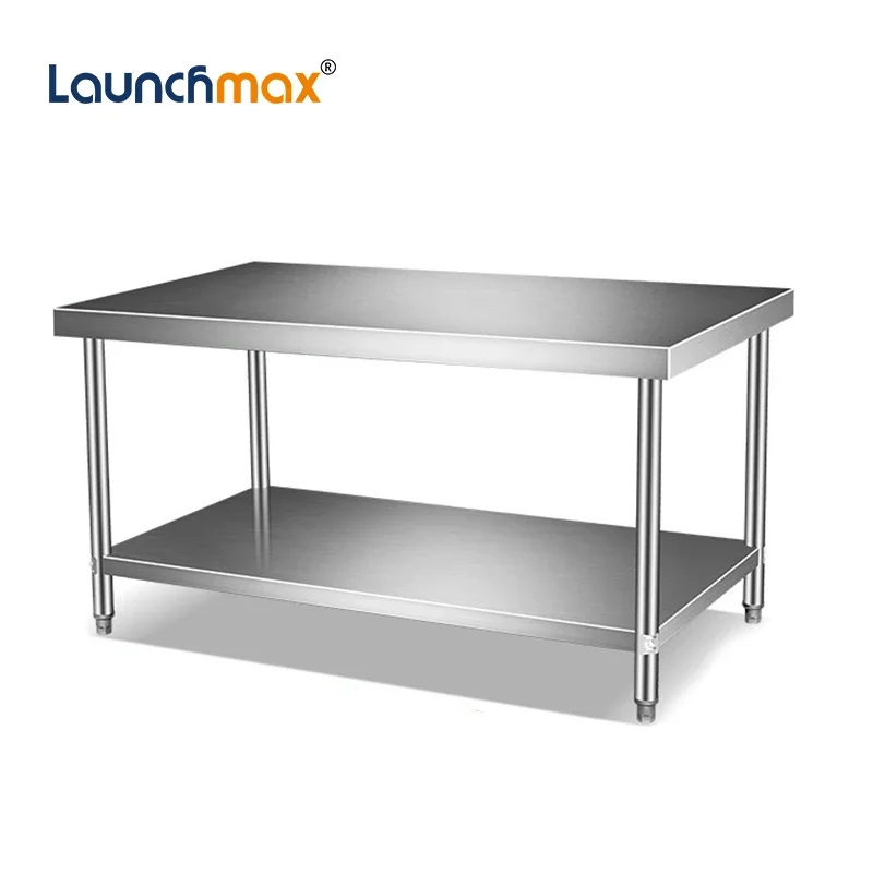 Popular Wholesale Assemble 2 Tier Stainless Steel Table Commercial Work Table Working Table Kitchen With Hot Sale