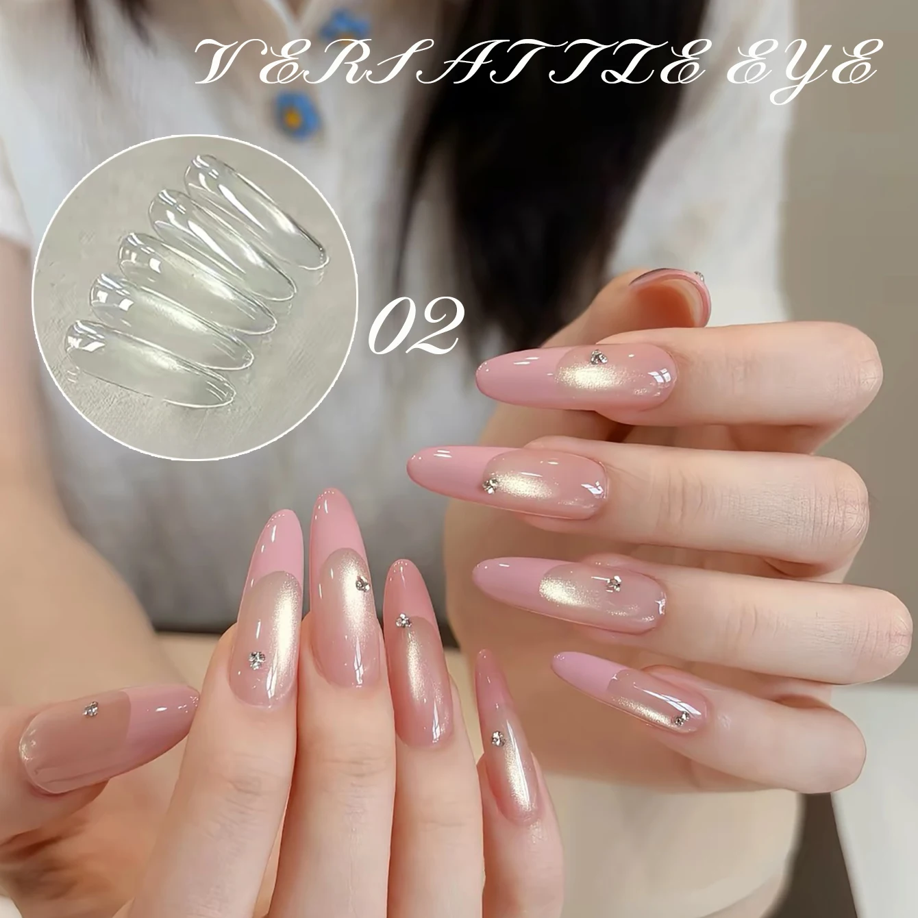 WS 2026 New Bubble Sprite Series 3‑Colors Golden Wuye Cat Eye Gel Nail Polish, Fine Magnetic Powder Sparkling Glow UV Gel