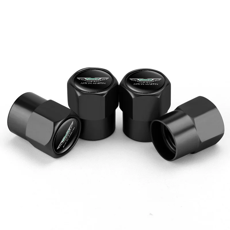 Aston Martin Aluminium Ventieldopjes - Set van 4 stuks in het blauw