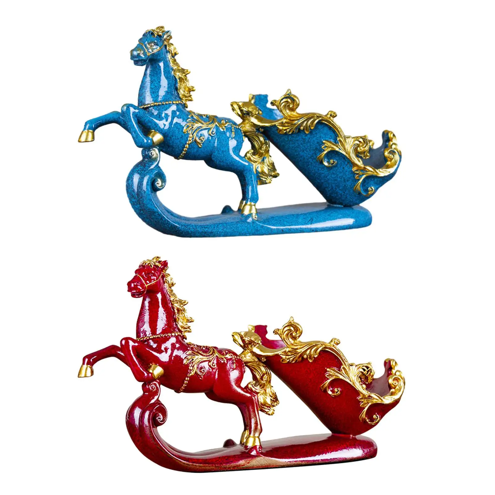 Horse Statue Champagne Holder Single Bottle Shelf Retro Style Rack Single Bottle Rack for Tabletop Countertop Bar Home Cabinet