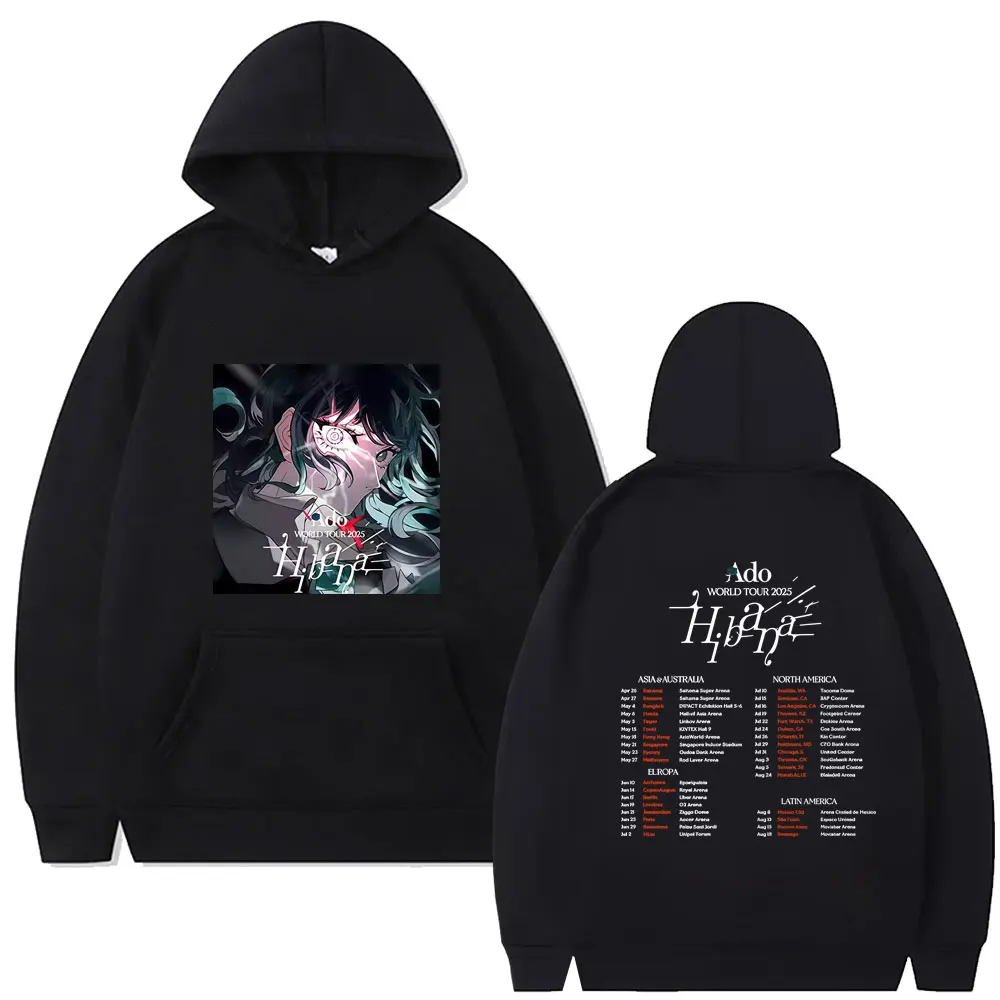

Ado World Tour 2025 Hibana Hoodie Unisex Vintage Casual Oversized Tracksuit Men Women Fashion Japanese Style Pullover Hoodies