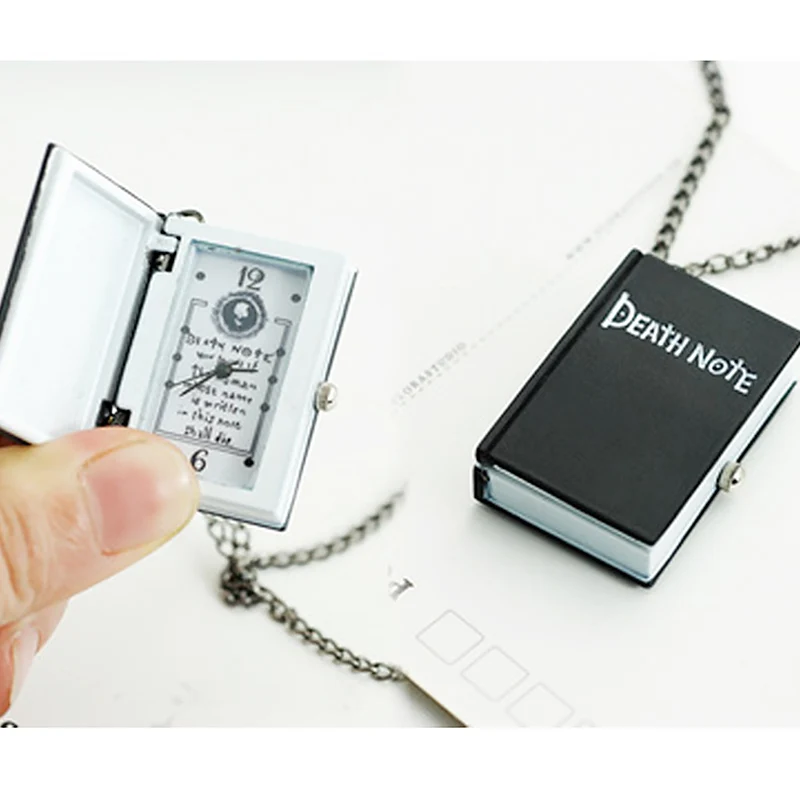 2018 Unique Death Note Book Quartz Pocket Watch Pendant Necklace Vintage Gift Relogio Masculino Pocket Watch Montre In Stock