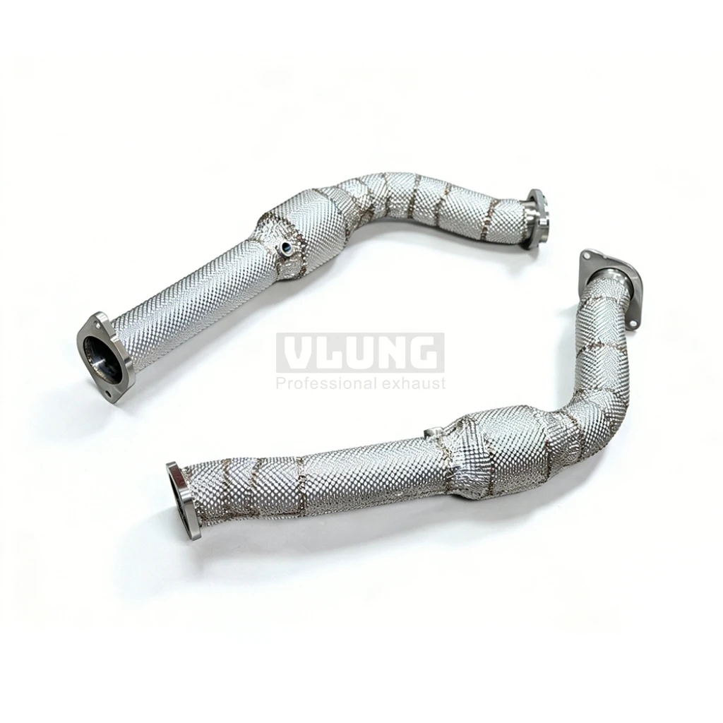 

For Durango SRT Hellcat 6.2T 2020-2026 Exhaust Downpipe High Performance Stainless Steel Front Pipe with Insulation Exhaust Syst