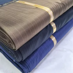 High Quality Cotton Blend Men's Clothing Fabric 5Yds/Pc Single Row Horizontal Stripe Pattern 6 Color To Choose From 09B9