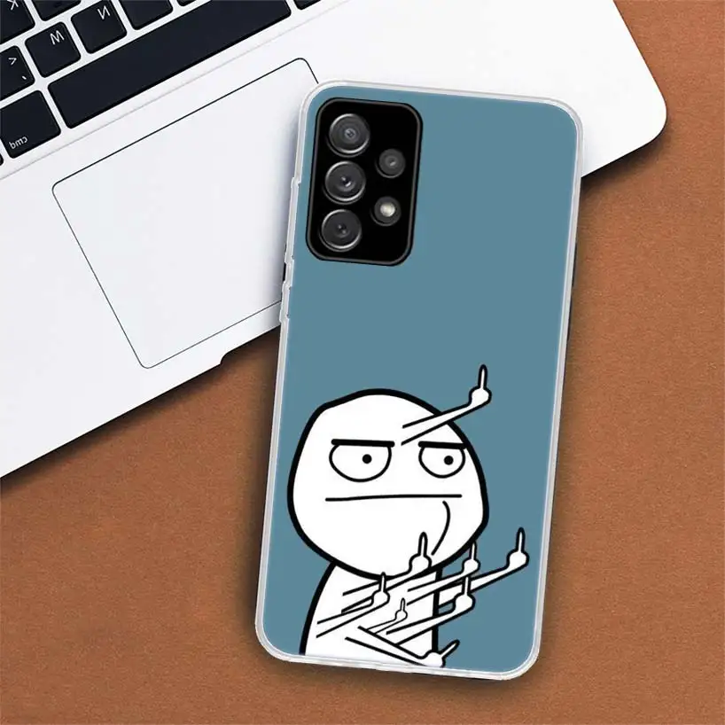 Funny Man Than Middle Finger Phone Case For Samsung Galaxy A55 A54 A53 A52 A15 A14 A13 A12 A35 A34 A33 A32 A25 A24 A23 A22 A04S 