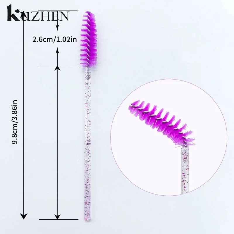 Disposable Crystal Eyelashes Brush Comb 50/100Pcs Eye Lashes Extension Mascara Wands Makeup Professional Makeup Beauty Tool