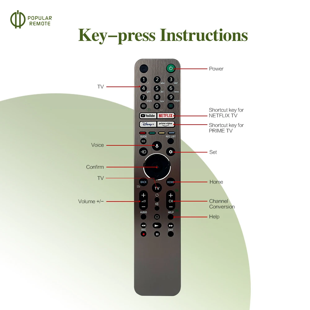 RMF-TX621E Voice Remote Control Backlit Bravia XR-55A90J A90J LED Smart Android Replace For Sony with Backlight