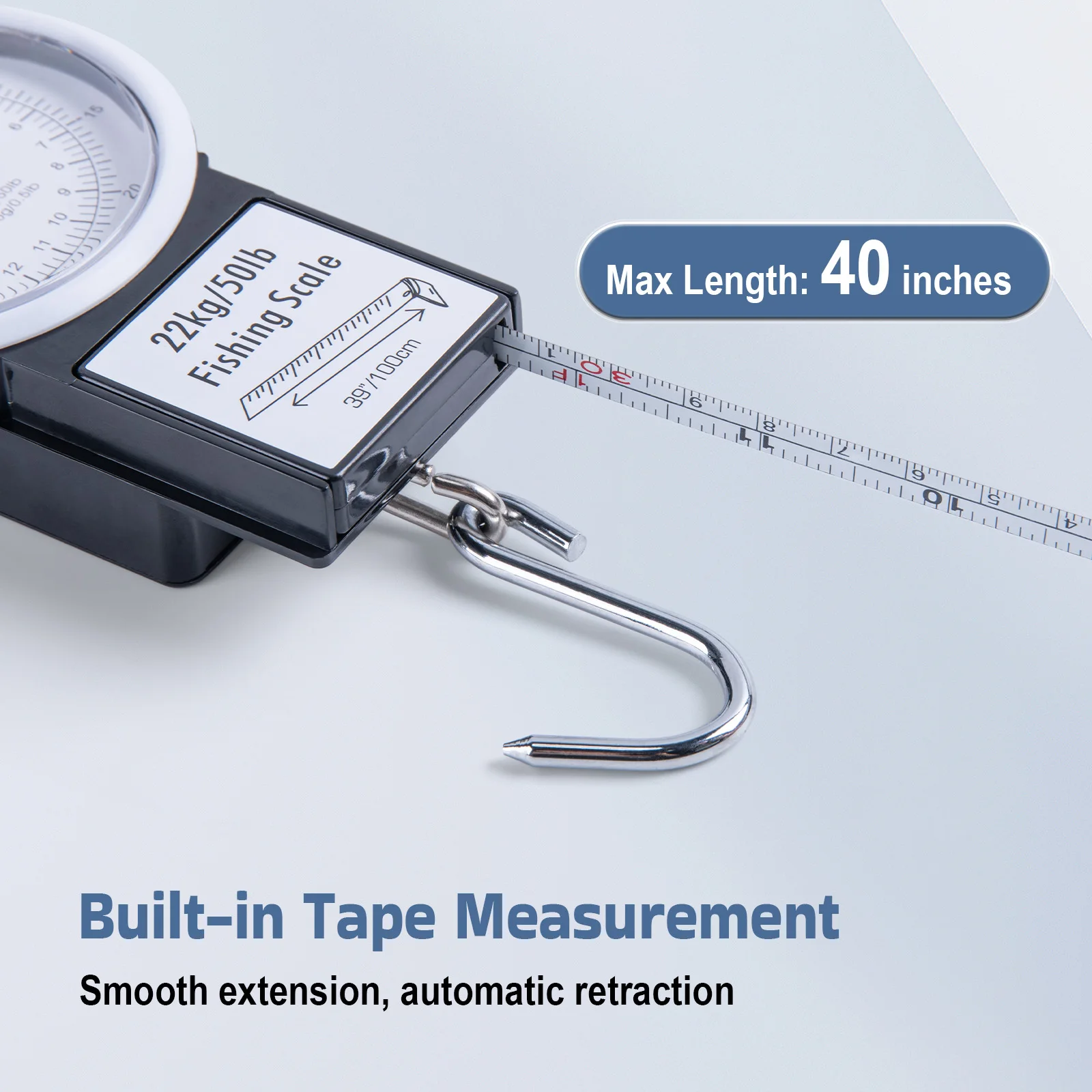ゴチュール釣り用吊り下げスケール、機械式キッチン＆魚釣り用スケール、多目的ポータブルハンドヘルドダイヤル式重量計
