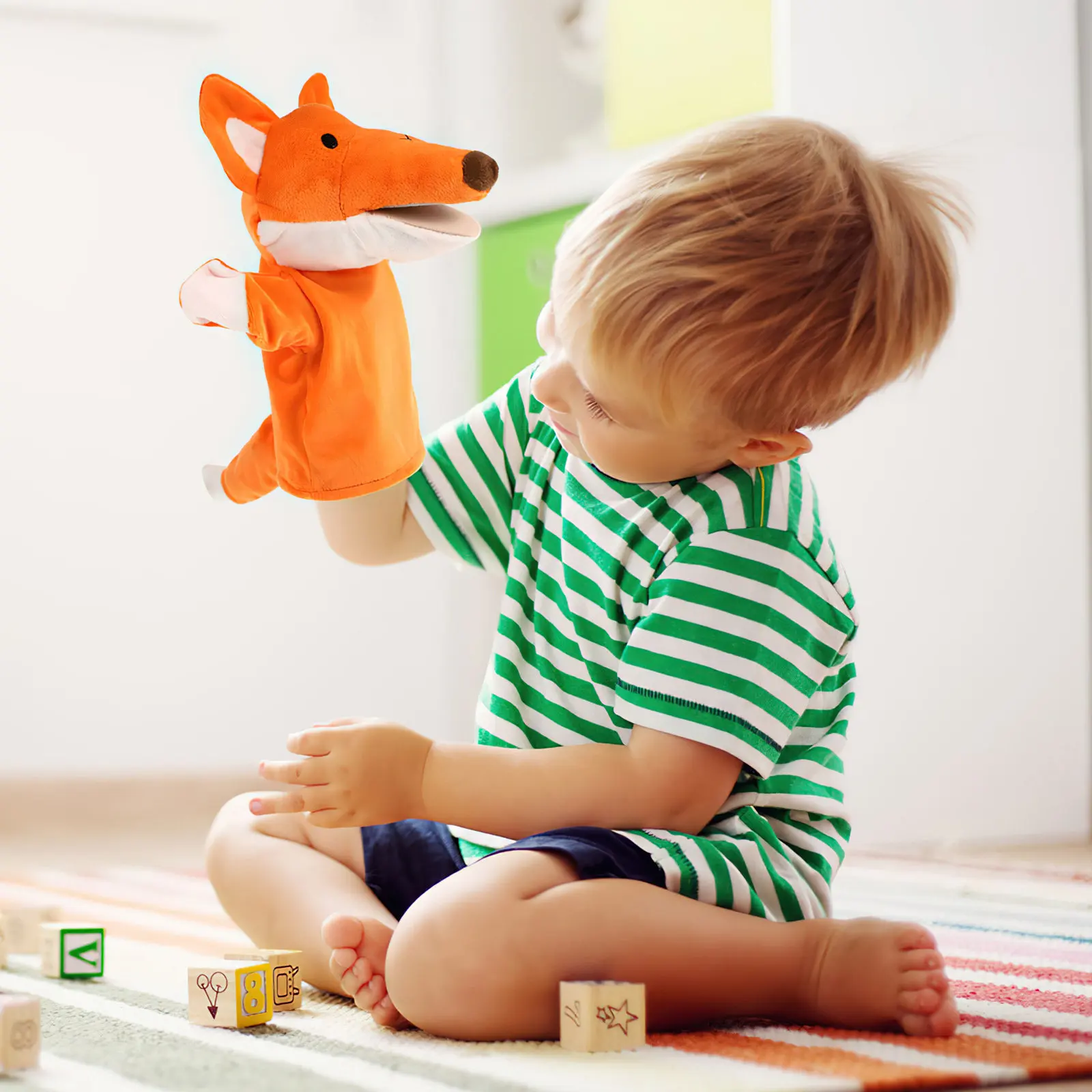 

2Pcs Animal Hand Puppets Creative Educational Role Play Puppets for Toddlers Kids Interactive Storytelling Development
