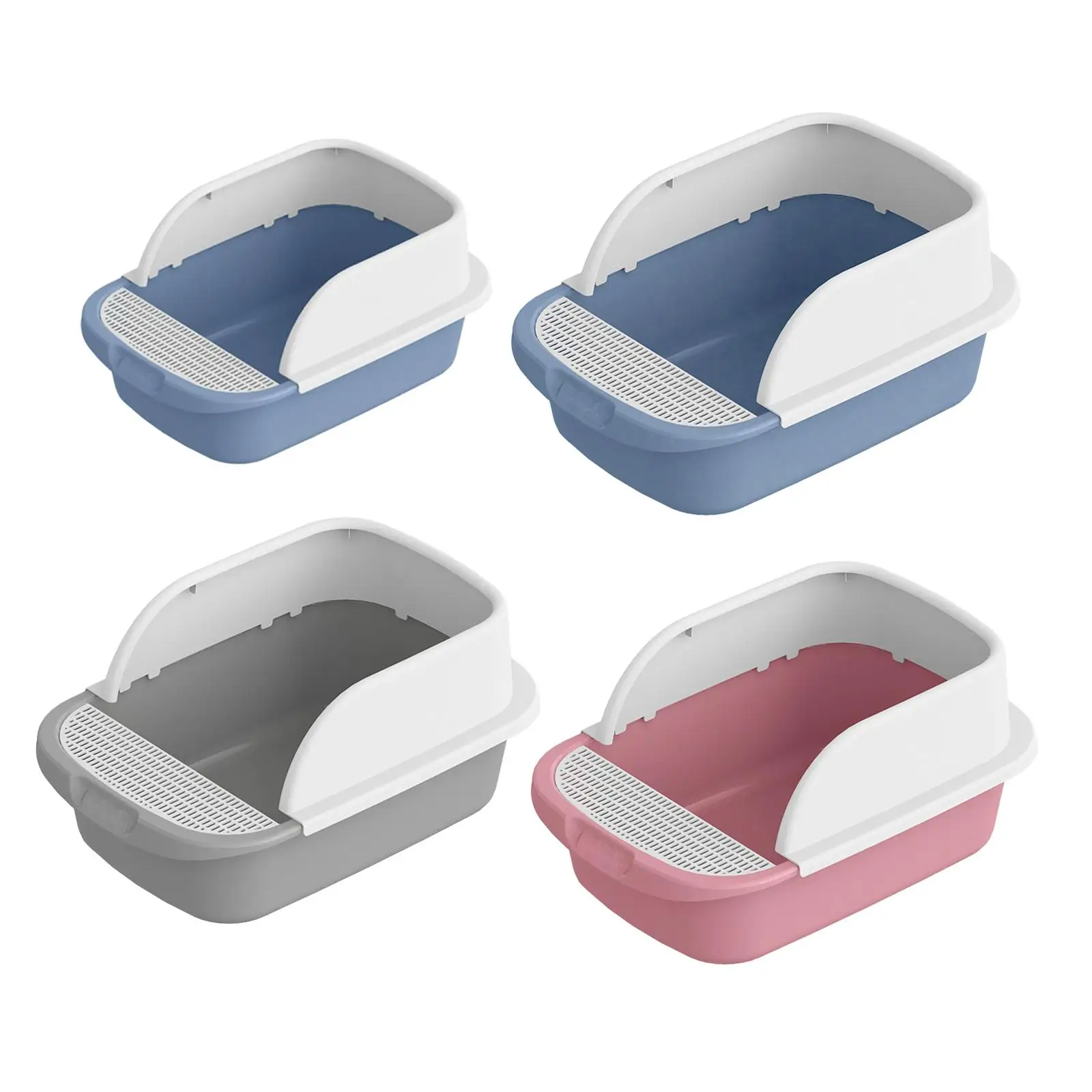 Imagen 7: Inodoro para Gatos, Semicerrado, Duradero, Caja de Arena Grande, Bandeja para Excrementos