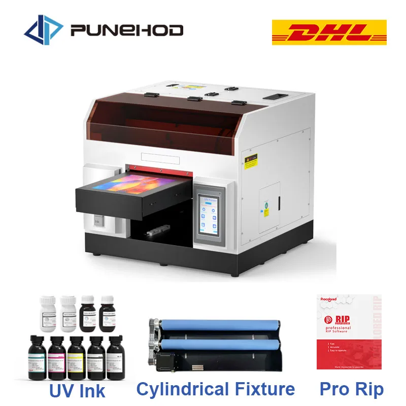 A3-18 UV Flatbed Printer A3 A4 Size EPSON R1390 L800 Printhead with Rotary For Bottle Phonecase Metal Acrylic Wood Cups Glass