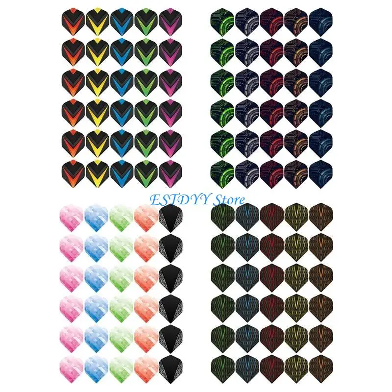 G6DE 30Pcs Darts PET Wing Adult Soft Tip Tail
