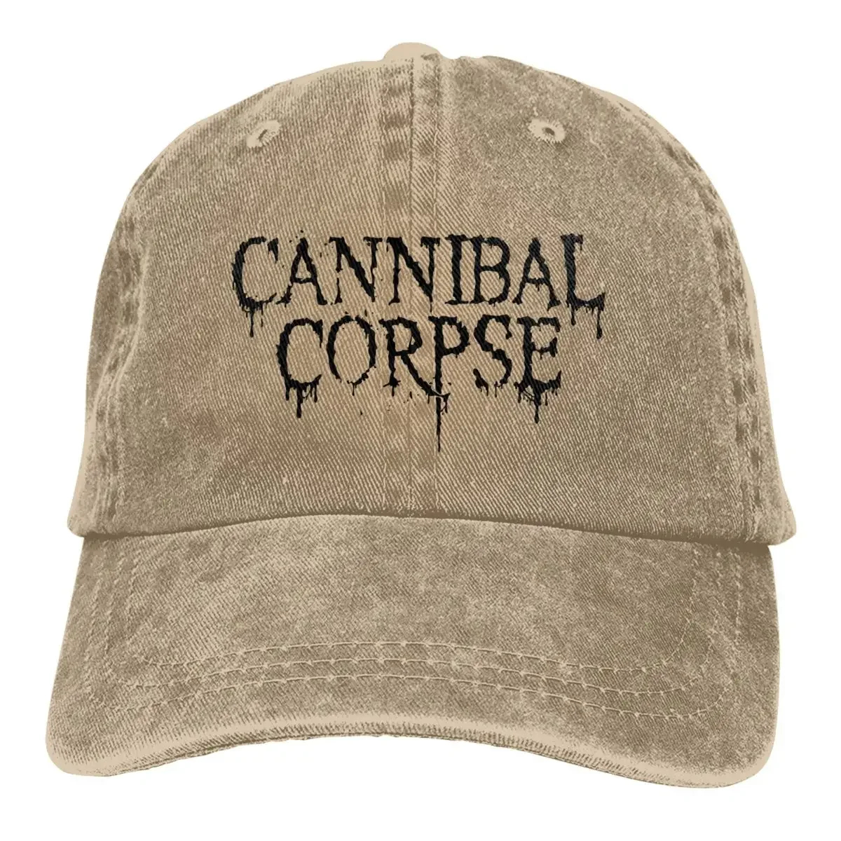 Cannibal-Corpse-Logo Baseball Caps Fashion Distressed Washed Snapback Cap Men Women Outdoor Running Adjustable Caps Hat