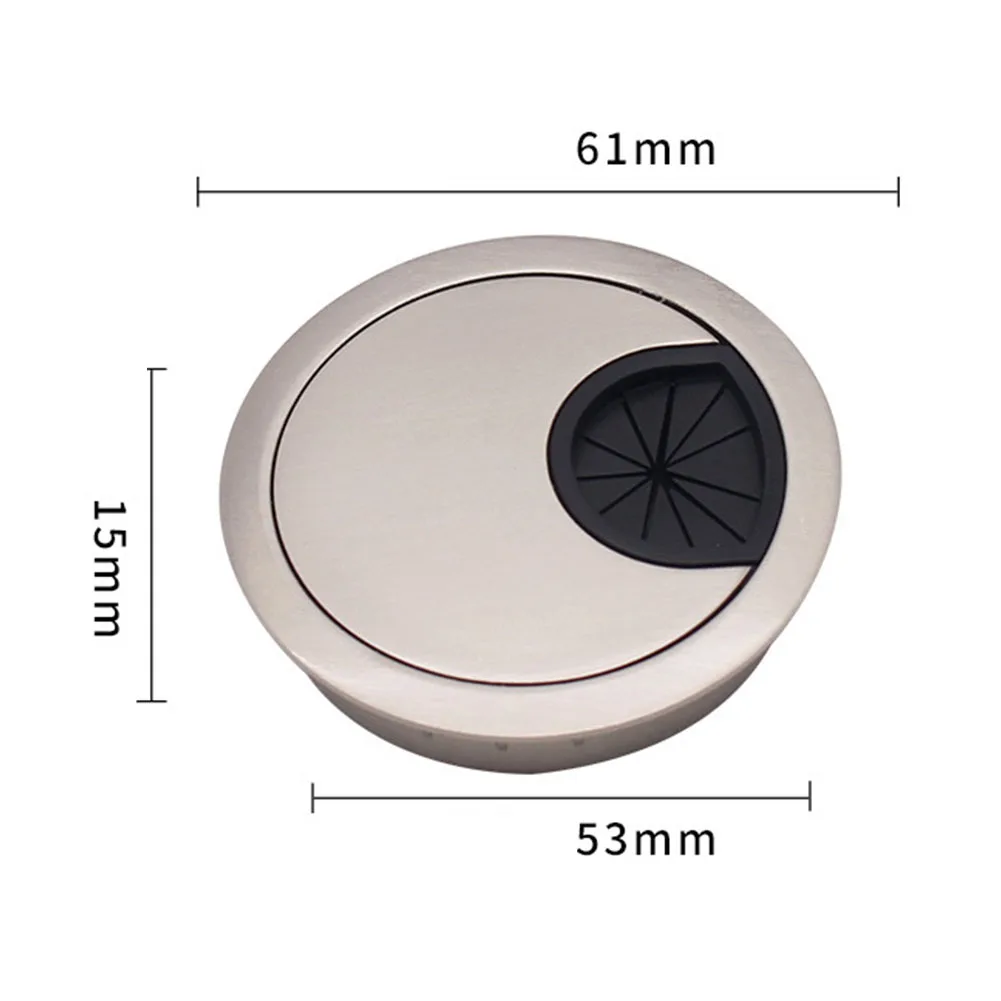 Practical 50/53/60mm Desk Metal Grommet Table Cable Hole Cover PC Computer Desk Round Wire Tidy Grommet Hardware