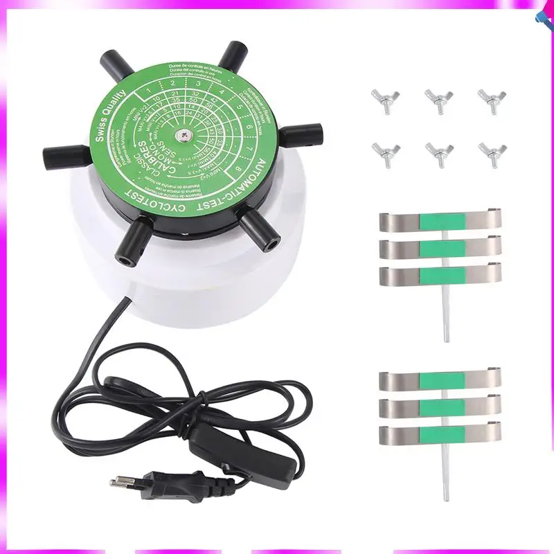 N96R 220V Automic-Test Cyclotest Watch Tester Watch Test Machine--Watch Winders For Six Watches At One Time Eu Plug