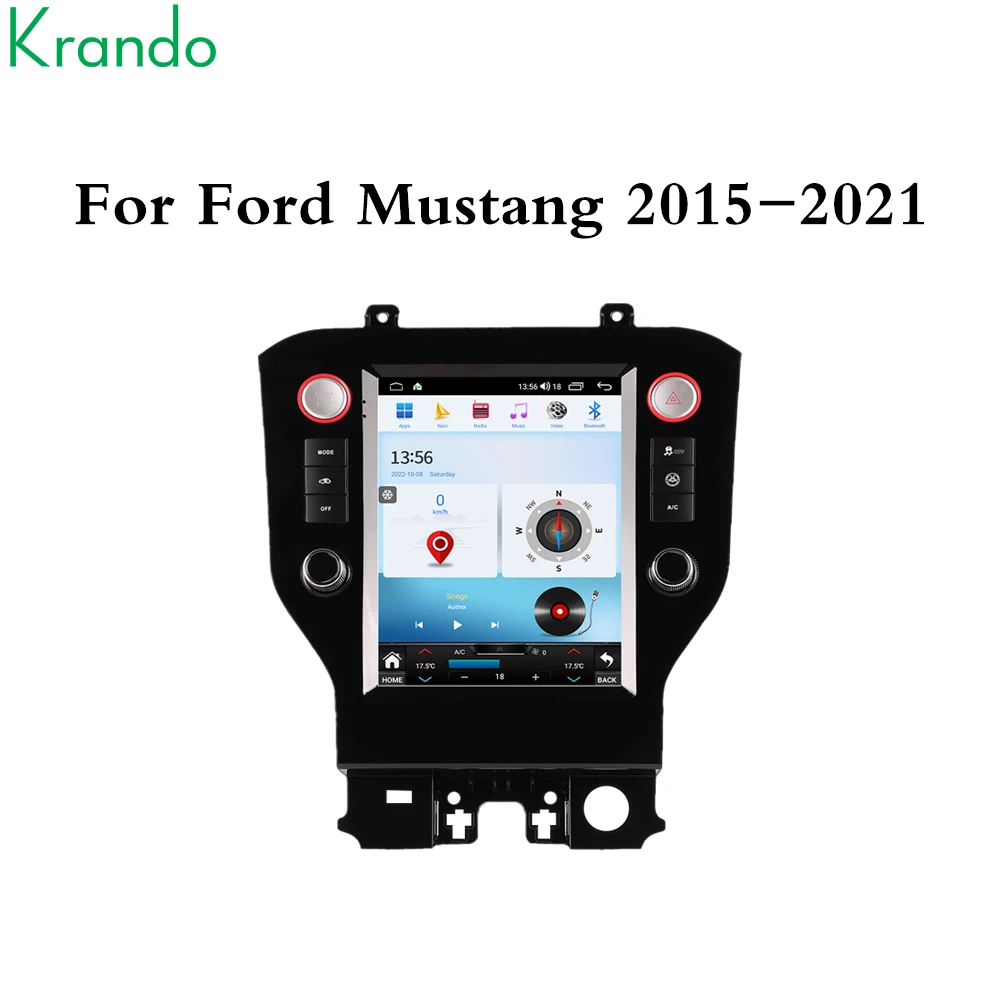 Krando Car DVD Player Radio GPS for Ford Mustang 2015-2020 Car Navigation WIFI GPS Screen mirroring