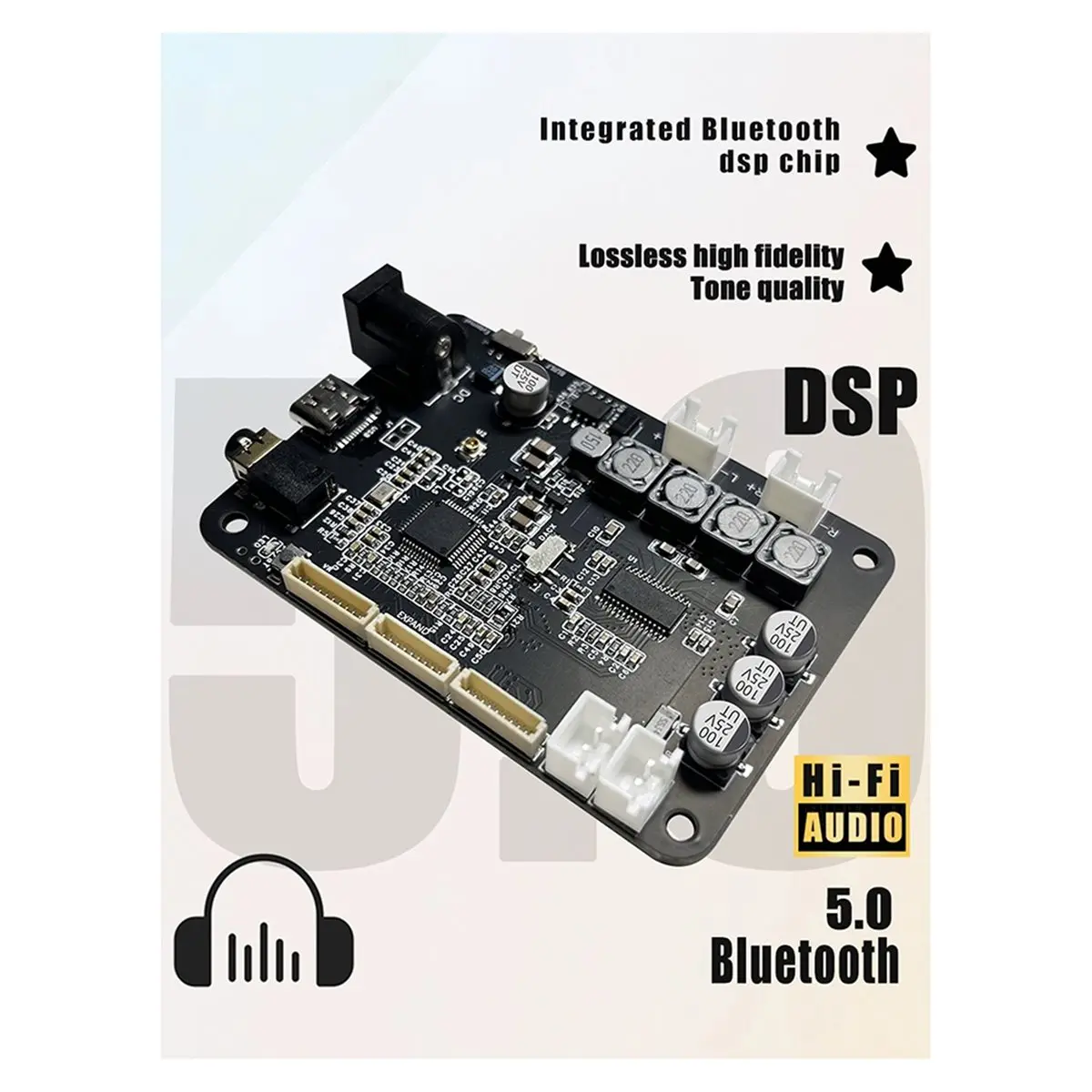 Bluetooth Module 5.0 Power Amplifier Board Module Electronic Crossover Hifi Sound Quality Paired Subwoofer