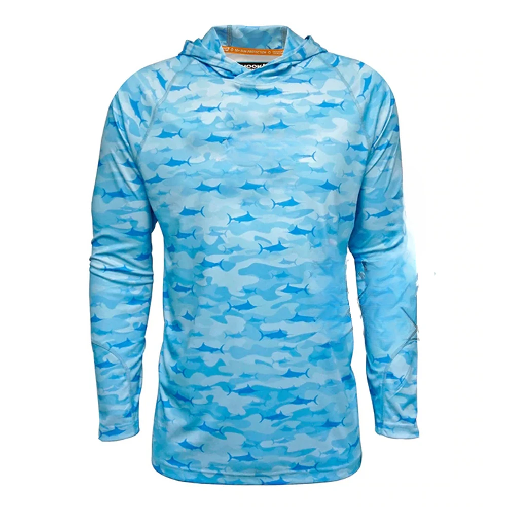

Рубашка для рыбалки, летнее уличное спортивное пальто с длинным рукавом и капюшоном с защитой от ультрафиолета, быстросохнущие Джерси для рыбалки, одежда для рыбалки