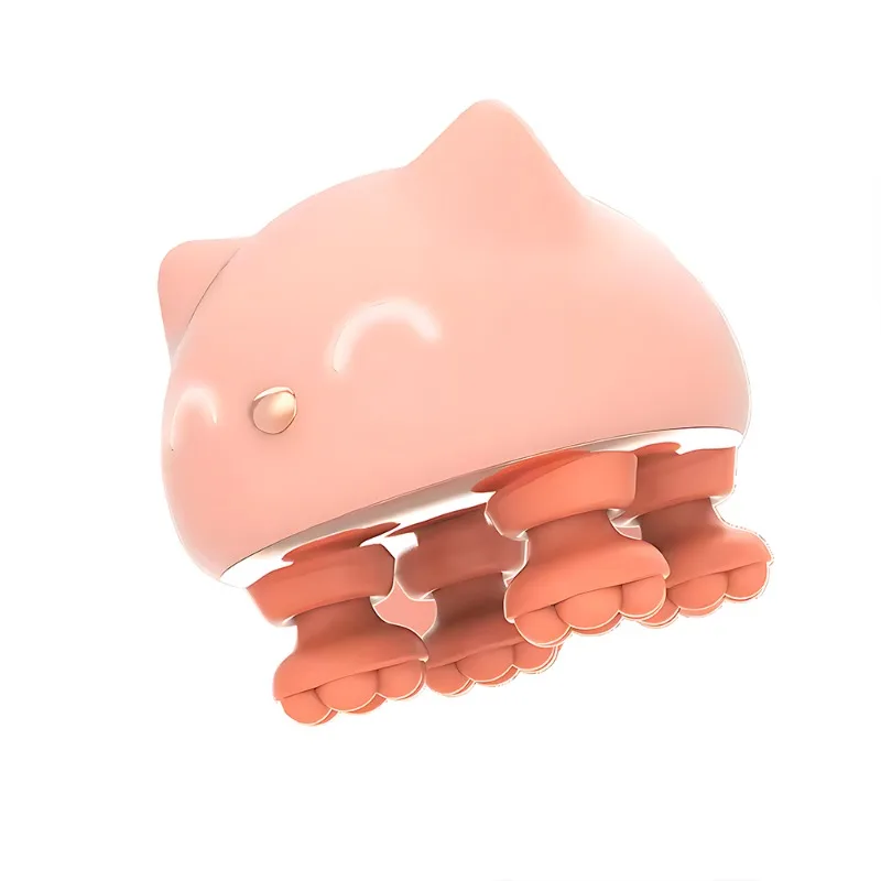 

Mini 4 Head Cat Shape Handheld Scalp and Foot Massager Portable Electric Massage Device OEM Manufacturer Customizable
