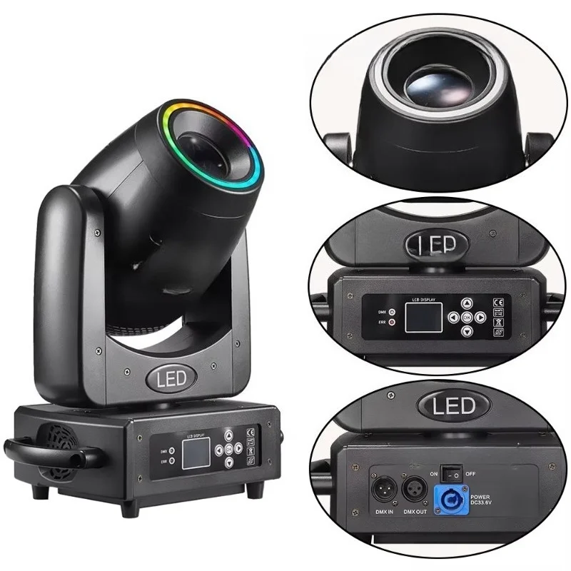 Two Lighting 100 Watt Battery Dot Mobile Headlights DJ Wedding Party Club Event Stage Effects