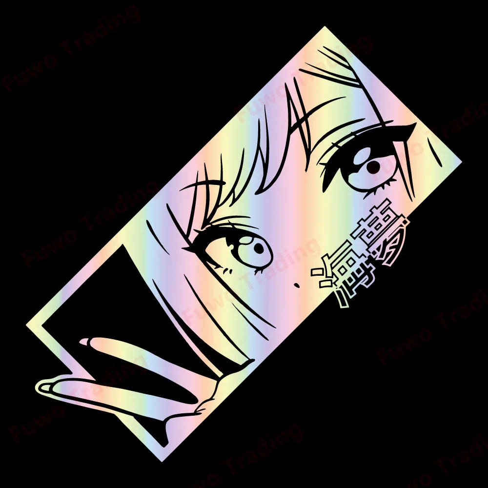 Hot selling Car Decals Japanese Anime Sticker JDM Style Auto Decorate Holographic Waterproof Vinyl for Car Window Bumper