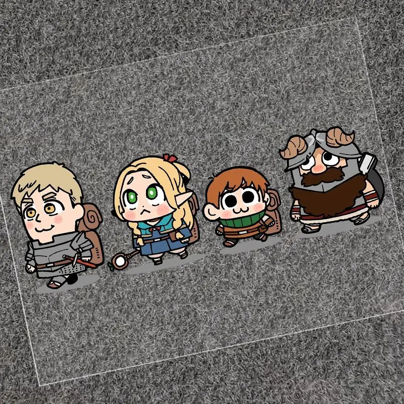 Delicious in Dungeon Marcille Chilchuck Falin Kreativer Autoaufkleber mit hohem Farbwert, niedlicher Cartoon-Handy-Schutzhüllen-DIY-Aufkleber – Detail 2