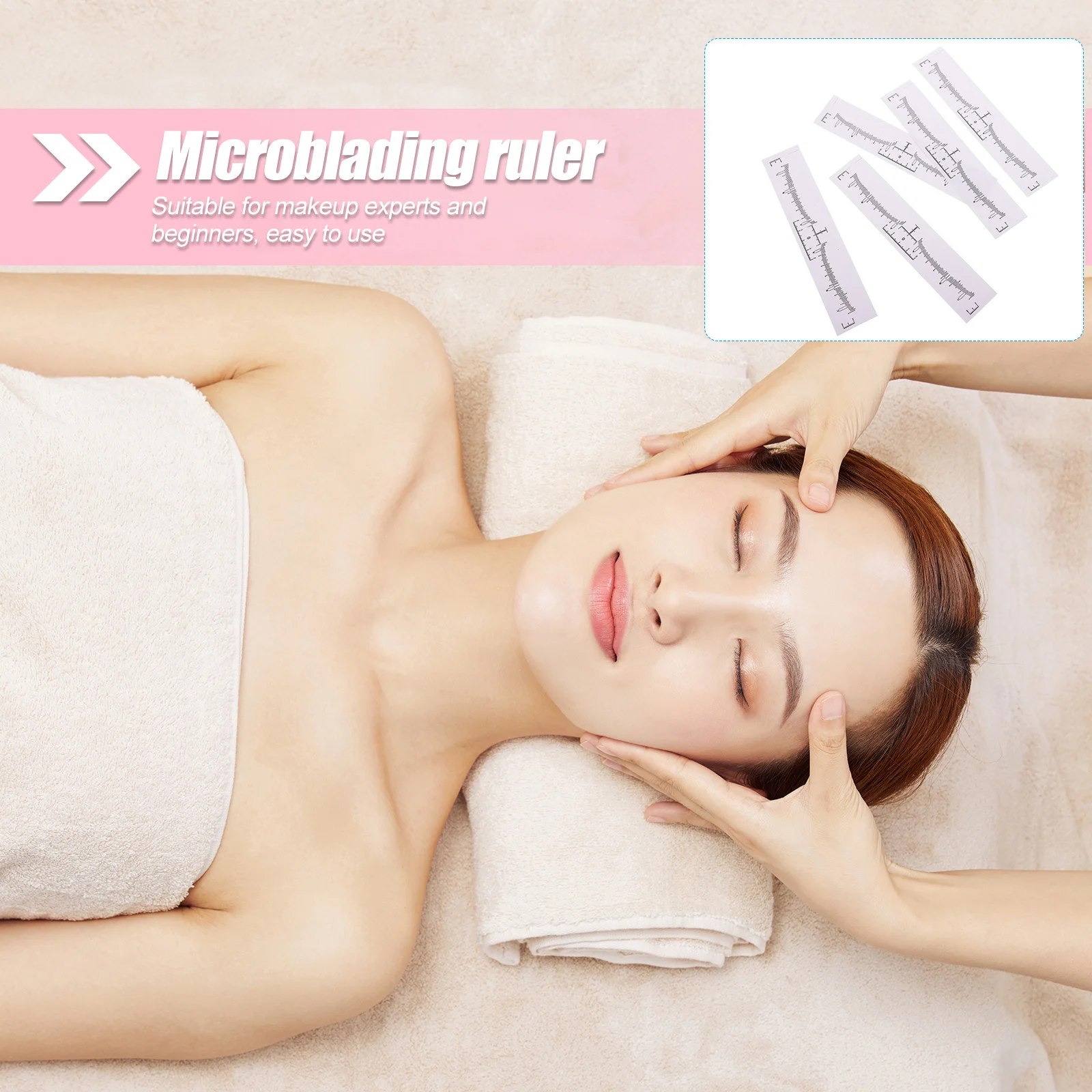 100 Stuks Wegwerp Wenkbrauw Heersers Borduren Stencils Gemakkelijk Gebruik Makeup Tools Witte Wenkbrauw Microblading Heerser Brow Heerser