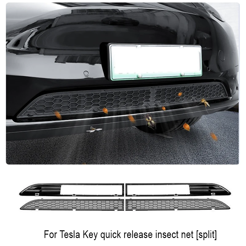 

For Tesla Model 3 Highland 2024 Model Y/3 Front Bumper Grille Mesh Air Intake Protective Cover Protector Insect Net Accessories