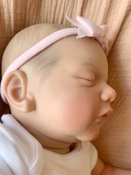 49CM Finished Painted Sam Newborn Reborn Baby Lifelike Touch Soft Handmade 3D Skin with Visible Veins Art Doll for Child Gift