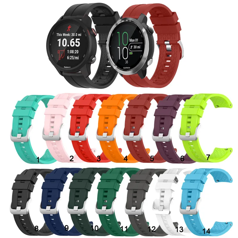 

Silicone Bands Strap for Garmin Forerunner 265 255 245 245M 645 645M 55 158 165 Music