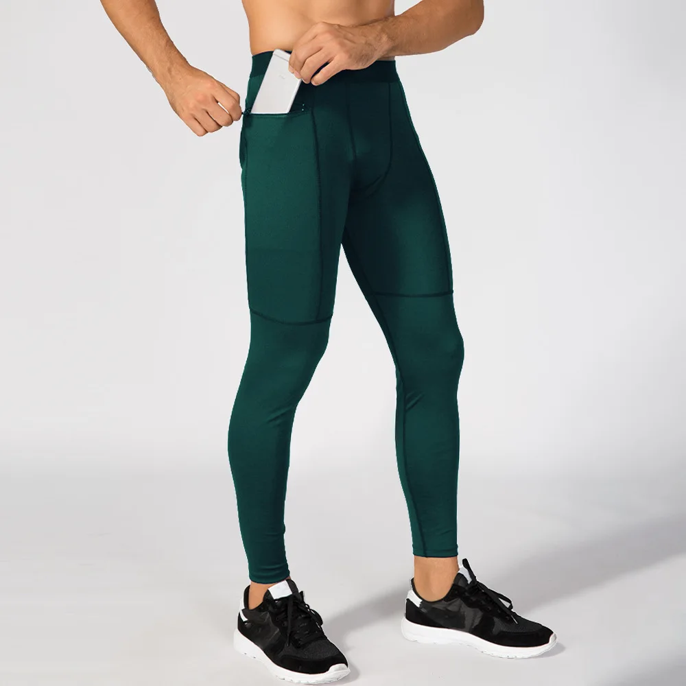 Men Running Tights Compression Sport Pants Training Basketball Leggings Crossfit Gym Tights Fitness Jogging Pants Man Sportswear