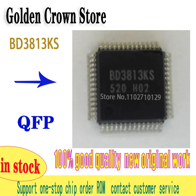 5PCS/lot BD3813KS BD3813KS-E2 BD3813 QFP56  work New original In Stock