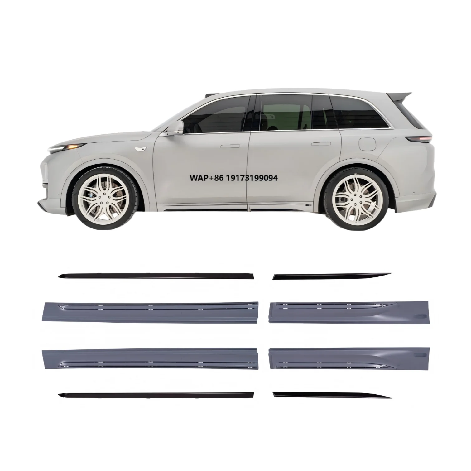 

High-quality Side Skirts for Li Auto L8 Glossy Black Side Skirts Factory Wholesale Bodykit Car Accessories Auto Parts Upgrade