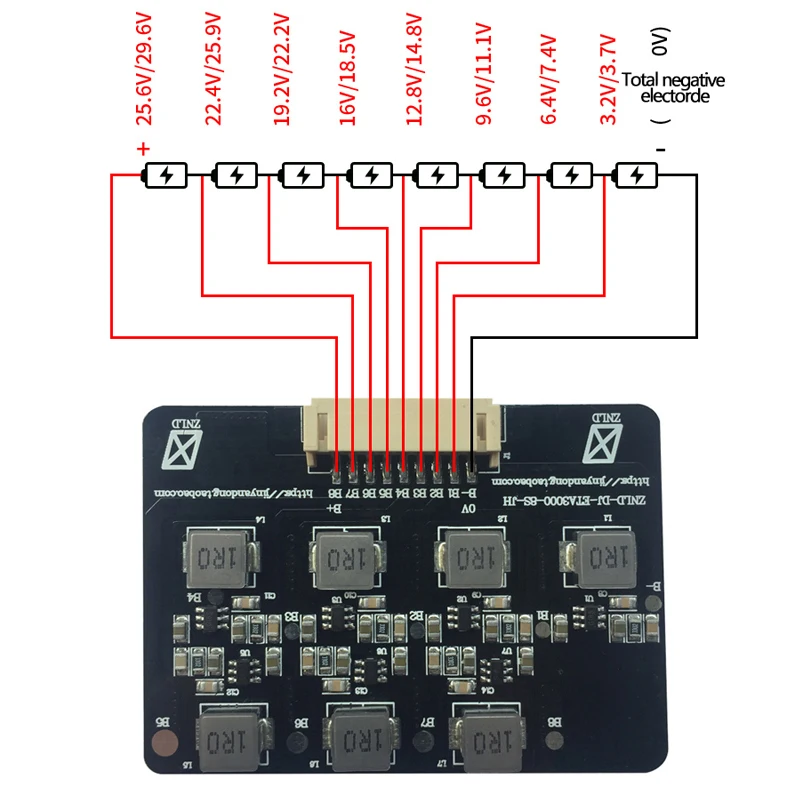 BMS 2S-8S 1.2A Balance Board Lifepo4 LTO bateria litowa aktywny korektor Balancer energia płyta transferowa BMS 3S 4S 5S 6S 7S 8S