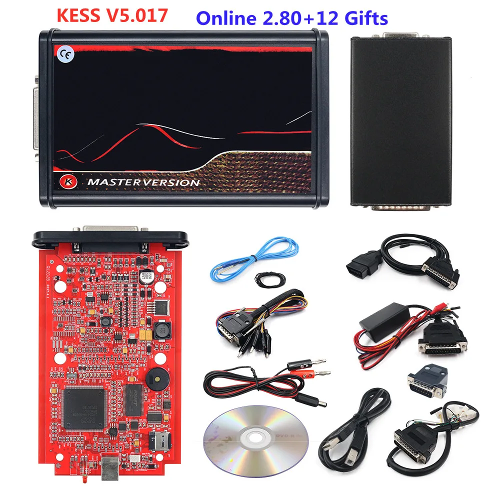 2025 New Updated Kess V5.017 2.80 Ksuit V2 KTAG 7.020 2.25 4 LED Master Unlimited Online KESS Car TrucK Chip Tool