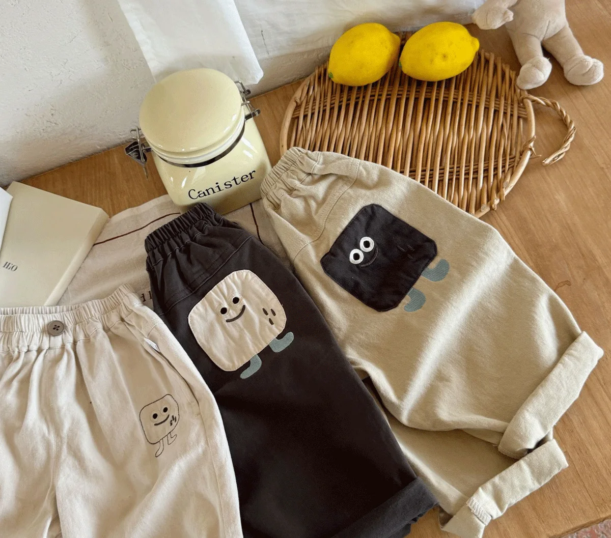 2023 koreanische Frühling Herbst Kinder Baby Jungen Hosen Nette Vielseitige Kleinkind Jungen Casual Hosen Kinder Jungen Reine Baumwolle Hosen – Detail 3
