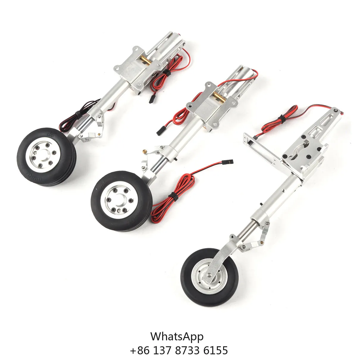 

JPHOBBY ER150 Electric Landing Gear Full Set Support 12-17 Kg With Brakes For Skymaster F15 1.42M RC Aviation Jets Plane