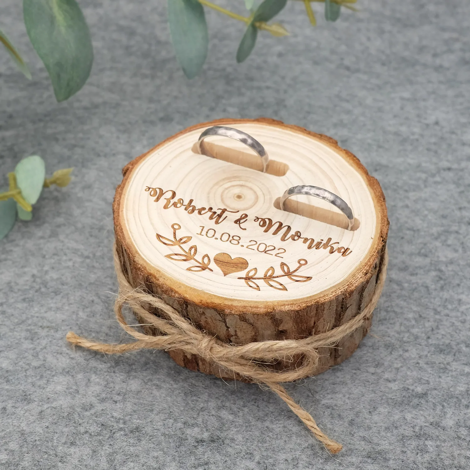 Custom Wedding Ring Box Personalized Wooden Wedding Rings Box Rustic Wedding Box Engagement Ring Holder Proposal Ring Pillow