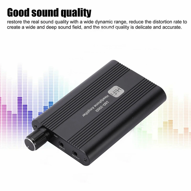 Class-A Headphone Amplifier Hifi 3.5Mm Audio Amplifier Earphone Amp 160-300 Ohm Audio Amp Black For Speaker MP3 Player Phone