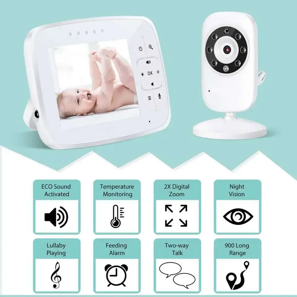 Hot sale Nanny Sound Baby Two Way Talk De Bebe Con Camara Baby With Screen