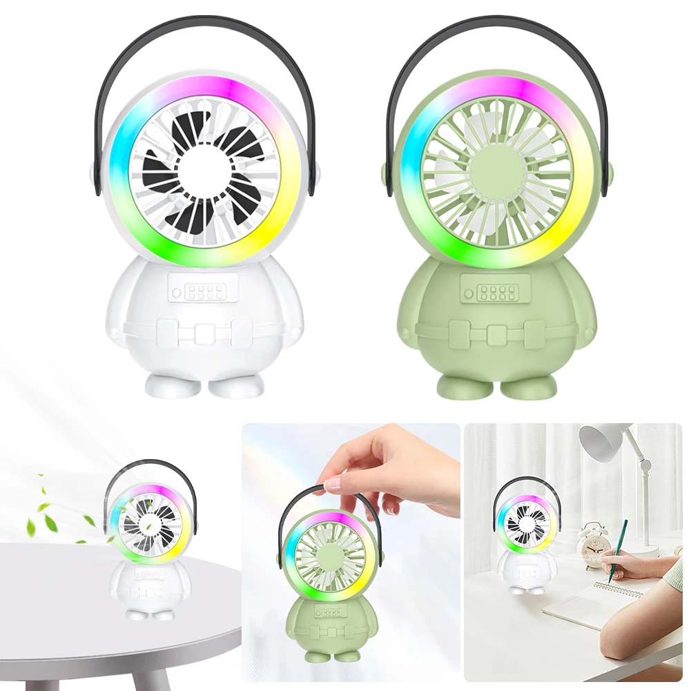 우주인 소형 데스크탑 선풍기, USB 3 단 휴대용 선풍기, 가벼운 냉각, 개인 선풍기, 가정 사무실 여행 기숙사