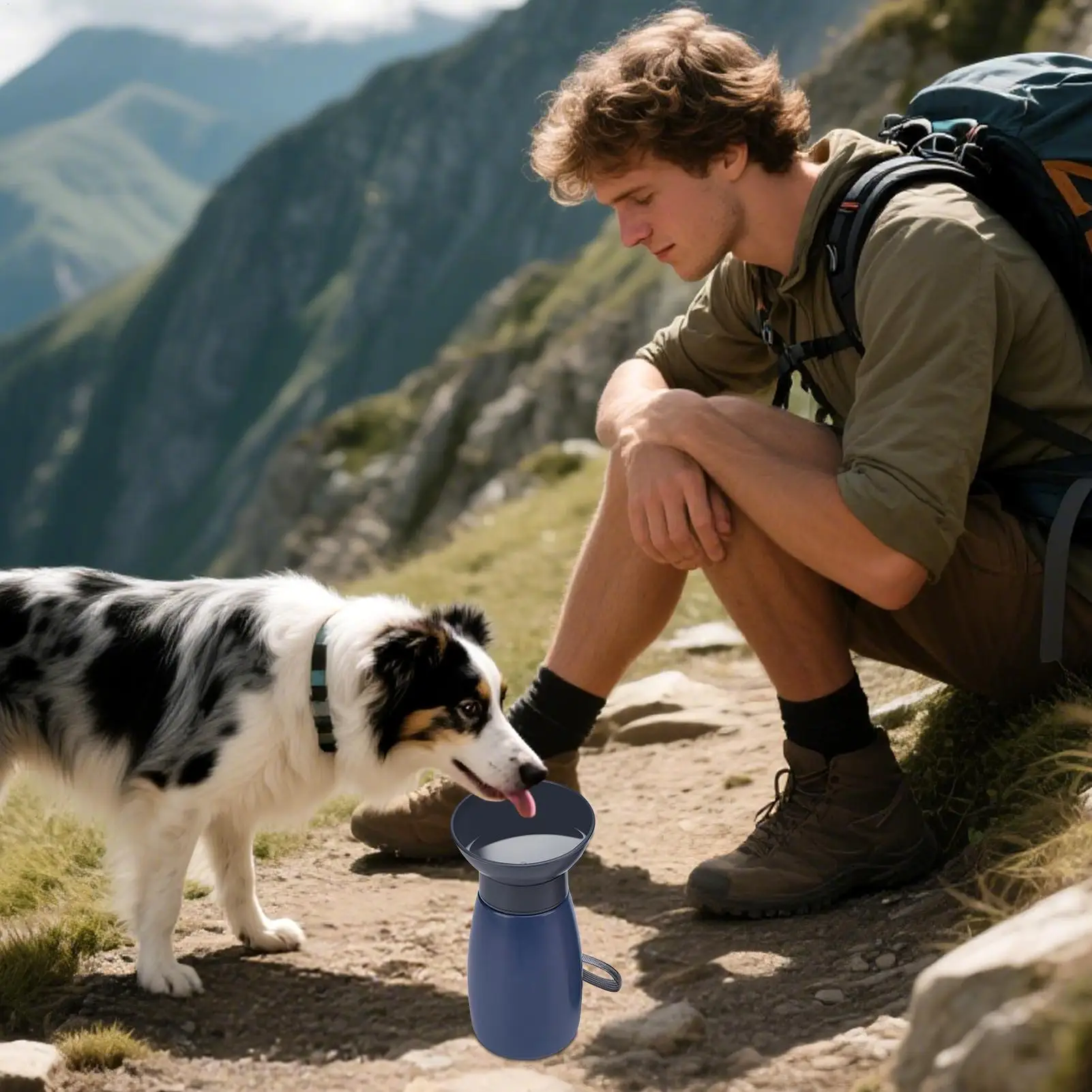 1 قطعة 600 مللي زجاجة ماء كبيرة للكلاب المحمولة السفر الحيوانات الأليفة مانعة للتسرب وعاء للشرب للكلاب القط كوب ماء للحيوانات الأليفة مستلزمات التغذية #3